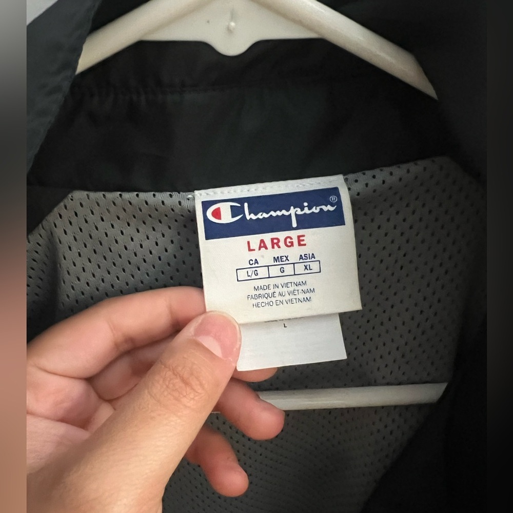 Champion Coaches Jacket Black Vintage style - Picture 3 of 5